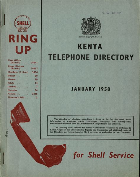 kenya telephone directory.